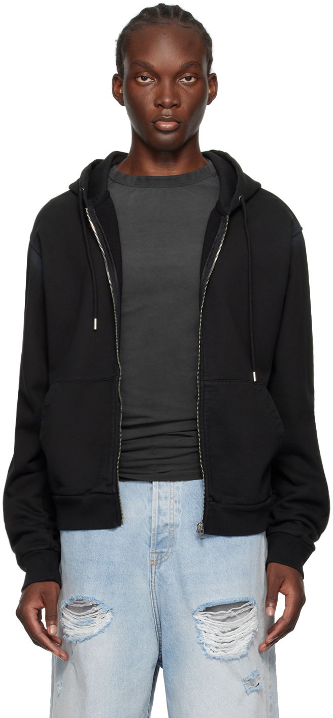 Huppari We11done We11done Zip Hoodie Musta | WD-TJ2-24-812-U-BK