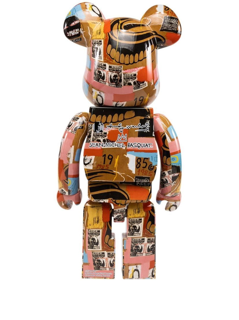 Keräilykelpoinen Medicom Toy Andy Warhol x Jean Michel Basquiat BE@RBRICK figure - Multicolour Beige | 453095659495818601334