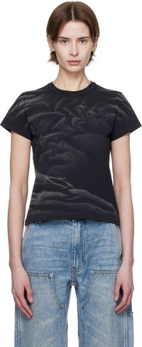 Alexander Wang Distressed Logo Shrunken T-Shirt