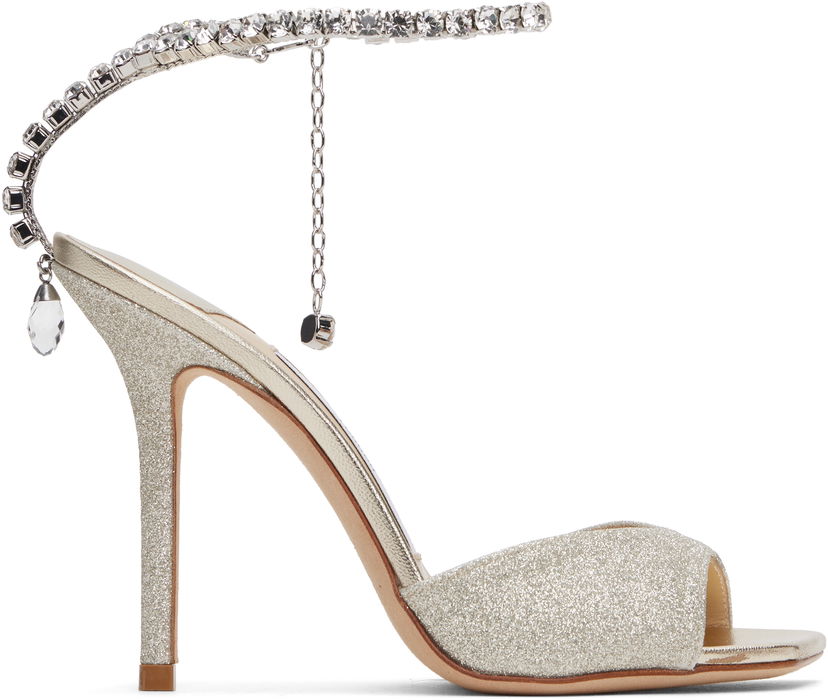 Kengänhoito Jimmy Choo Jimmy Choo Saeda 100 Heeled Sandals Metallinen | SAEDA SANDAL 100