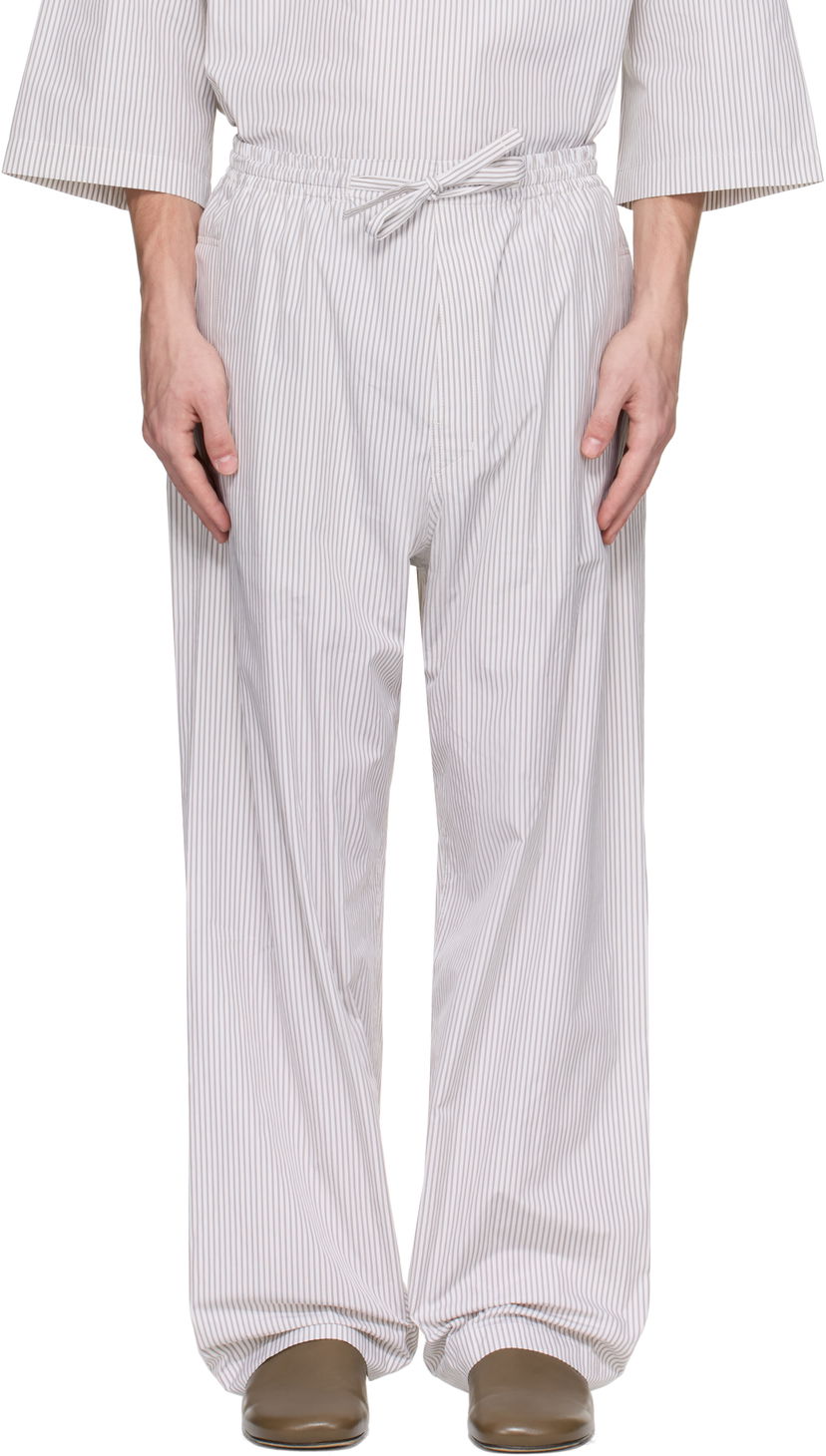 Pyjama LEMAIRE Lemaire Striped Pyjama Trousers Valkoinen | PA1211 LF1409