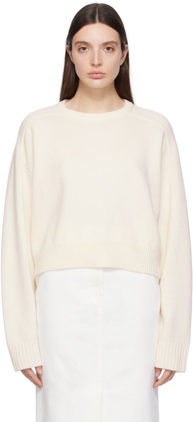 Villapaita Loulou de Saison Loulou de Saison Bruzzi Cropped Sweater Valkoinen | BRUZZI