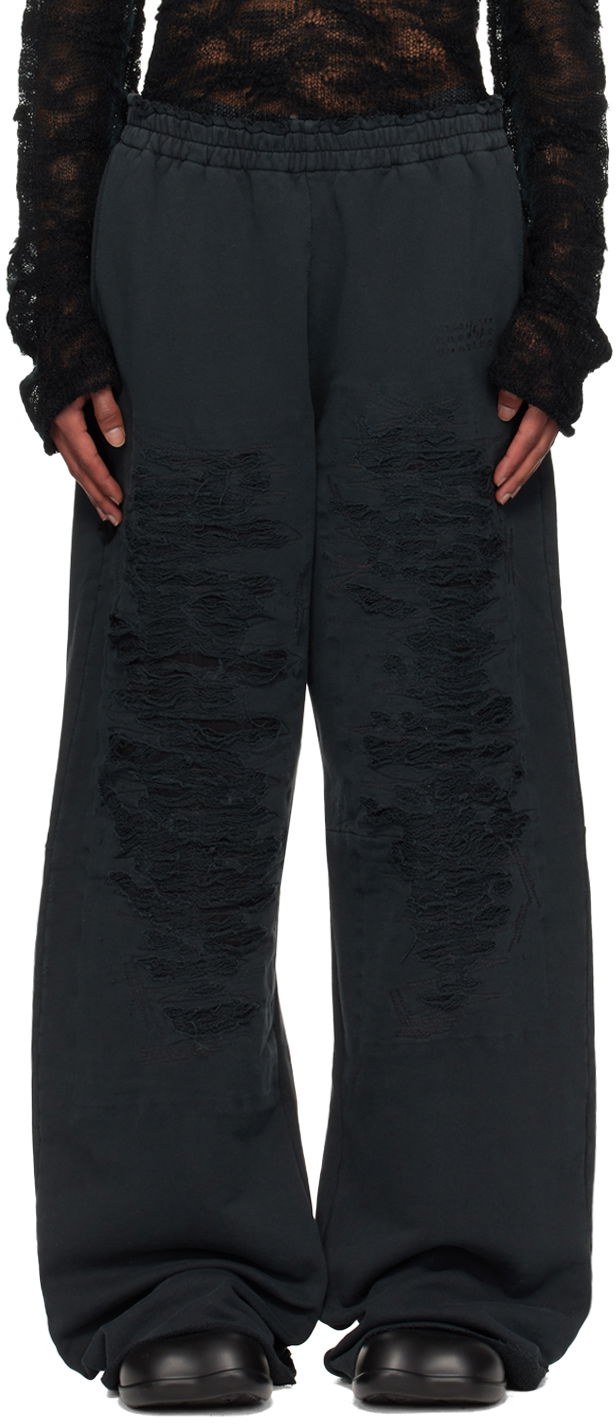 Verryttelyhousut Maison Margiela Distressed Sweatpants Musta | SH2KA0021 M25004