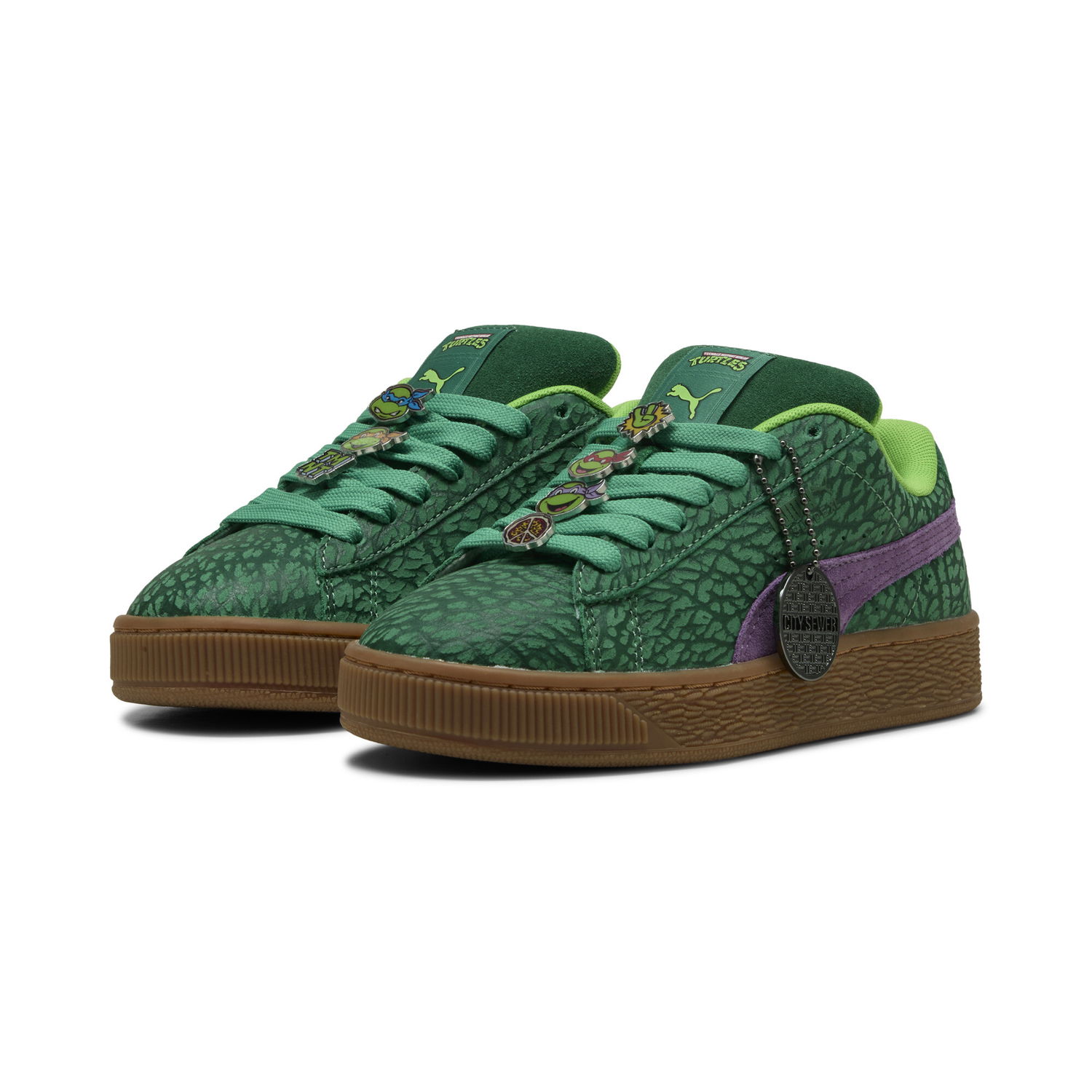 Tennarit ja kengät Puma PUMA x TMNT Suede XL Vihreä | 401427_01, 1