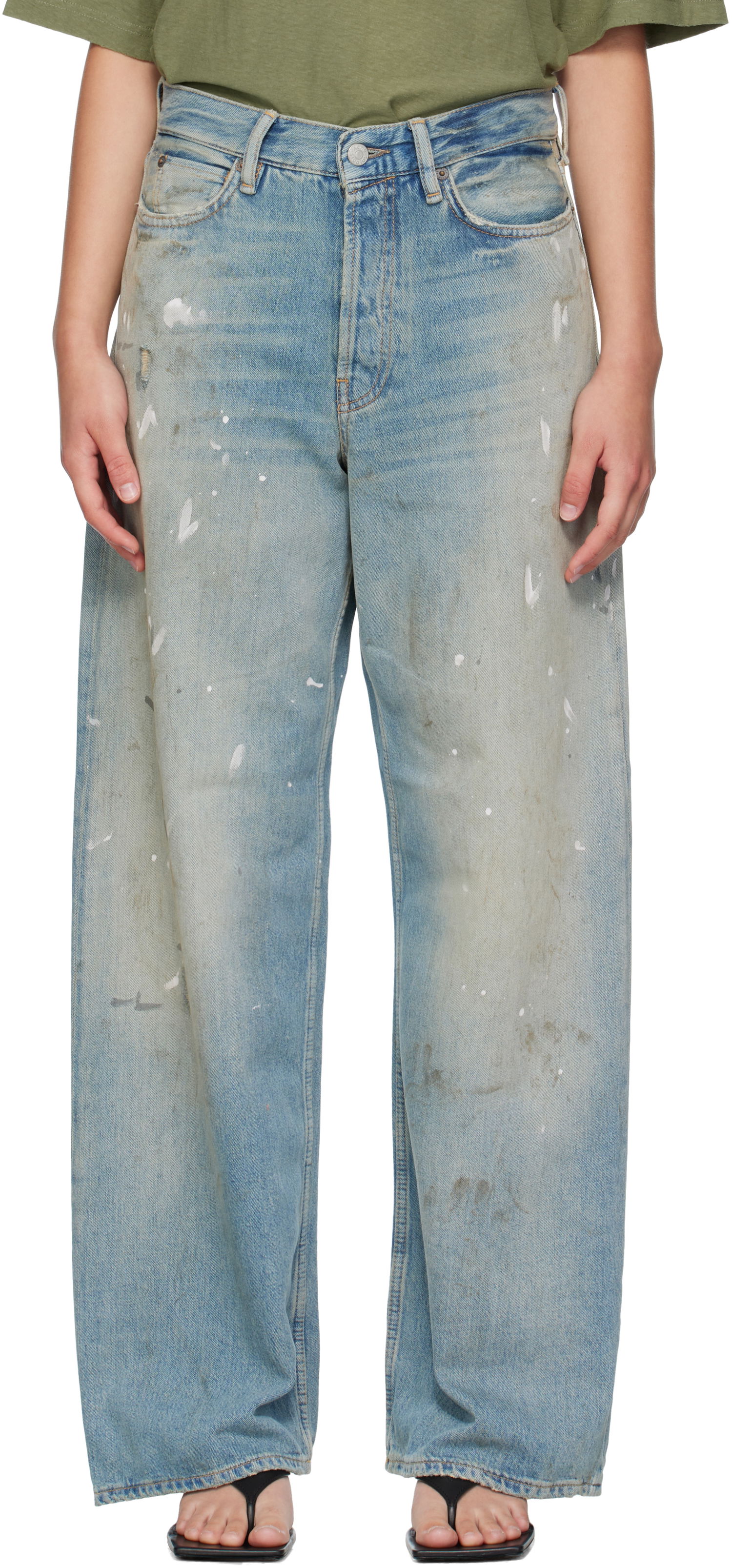 Jeans Acne Studios Acne Studios 1981 U Paint Splatter Jeans Sininen | C00096-, 0