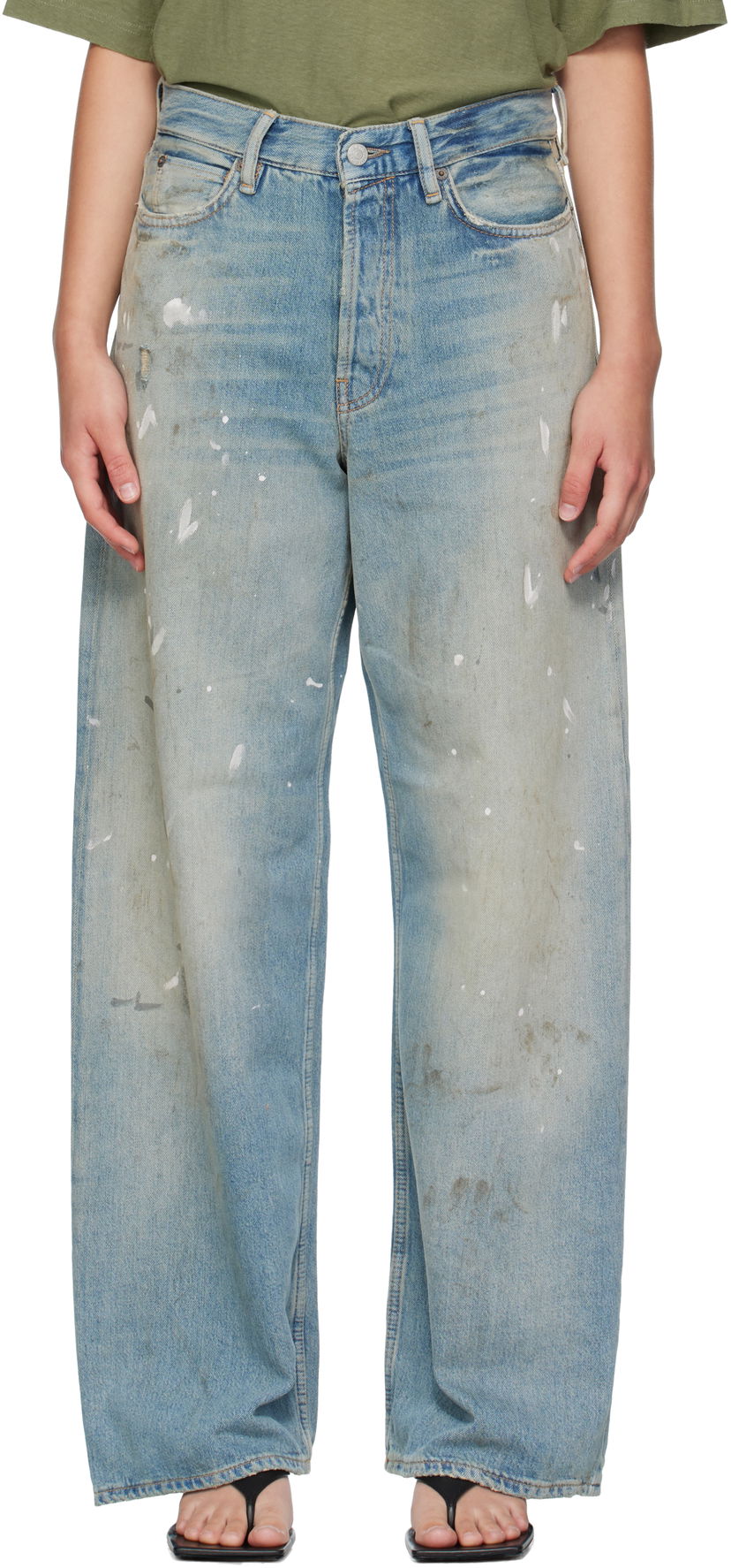 Jeans Acne Studios Acne Studios 1981 U Paint Splatter Jeans Sininen | C00096-