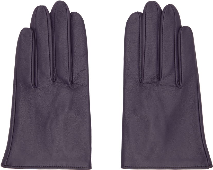 Käsineet Yohji Yamamoto YOHJI YAMAMOTO Short Leather Gloves Violetti | FL-W01-771