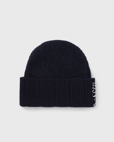 Pipo Marni Ribbed Knit Beanie with Contrast Stitching Tummansininen | CLZC0170Q0-00B90, 2