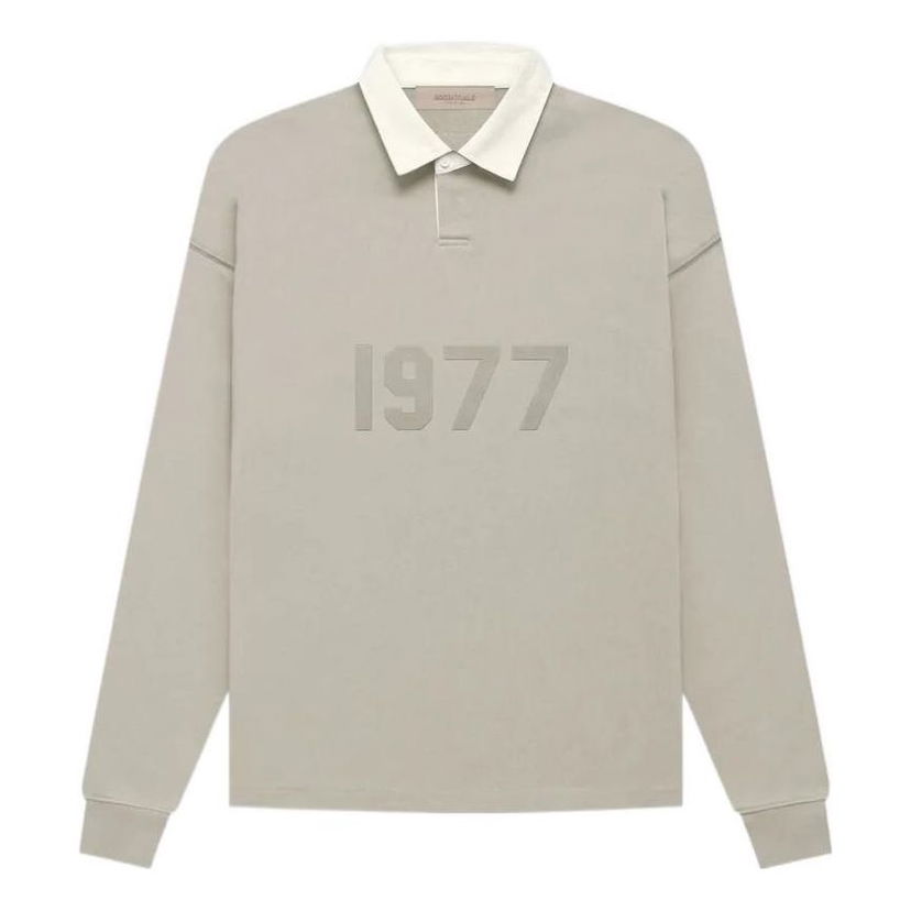Poolopaita Fear of God Fear of God Essentials 1977 Henley Rugby Polo Beige | FOG-FW22-097