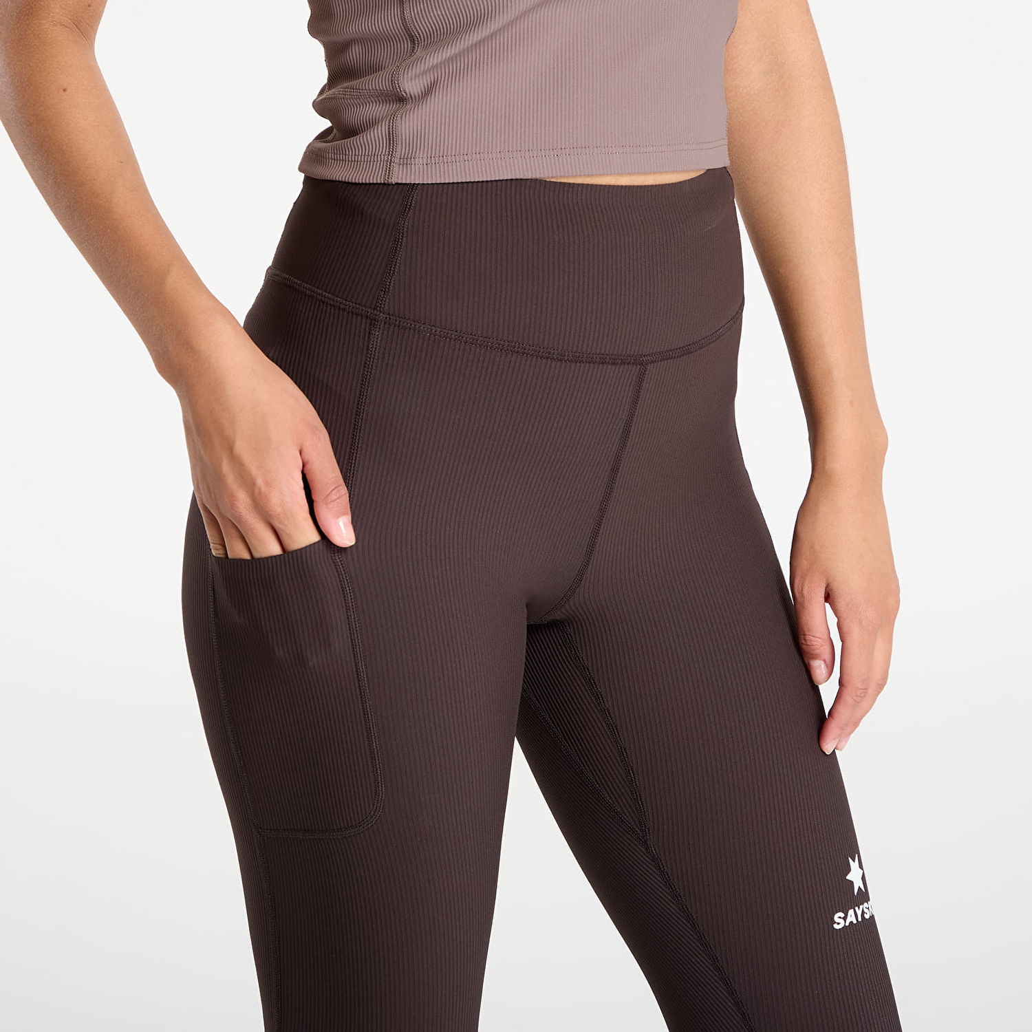 Leggingsit Saysky SAYSKY Combat+ Rib Long Tights Ruskea | OWRLT21C712, 1