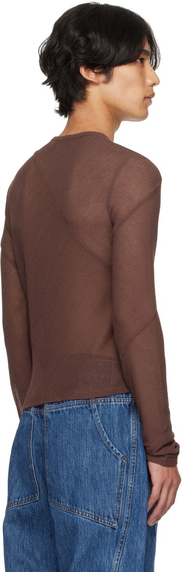 T-paita Eckhaus Latta Eckhaus Latta Spiral Long Sleeve T-Shirt Ruskea | 1107-EL-PF25-W, 2
