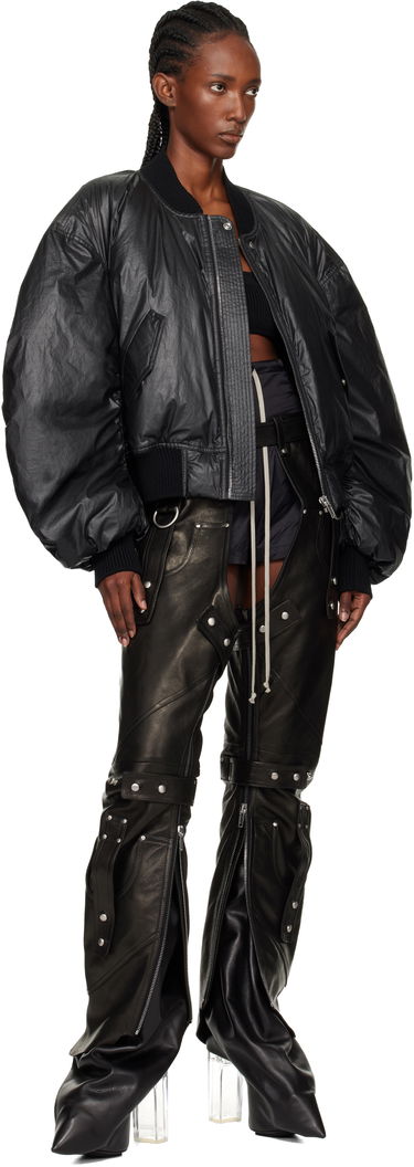 Housut Rick Owens Concordians Leo Prothmann Edition Chaps Leather Trousers Musta | RO02E4436 LNV, 3