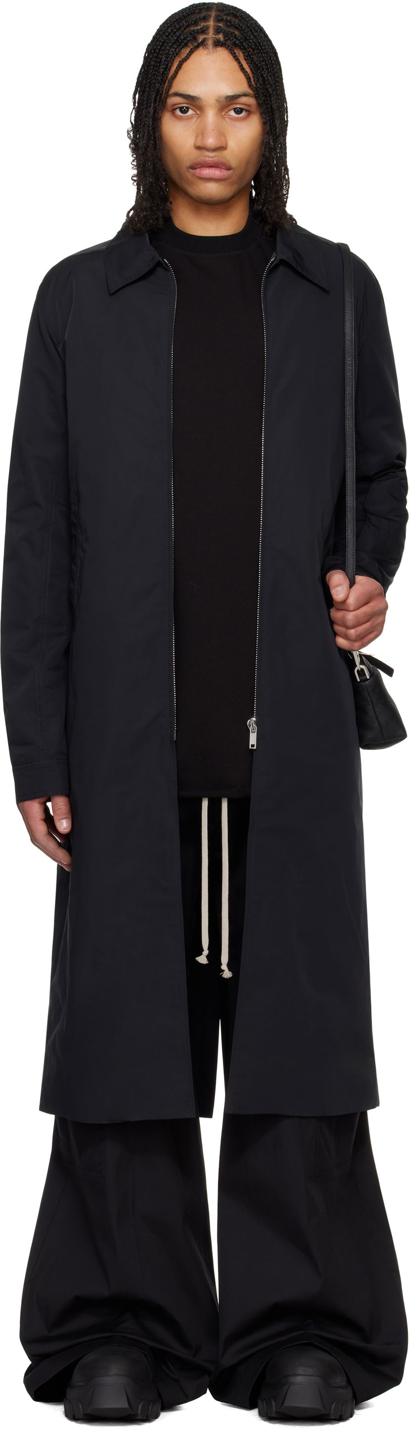 Trenssitakki Rick Owens Rick Owens Hollywood Brad Coat Musta | RU01E5971 FT