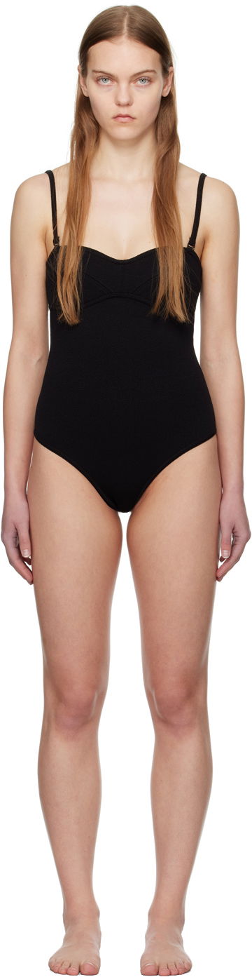 Body Bottega Veneta Textured Bodysuit Musta | 782623 V40F0