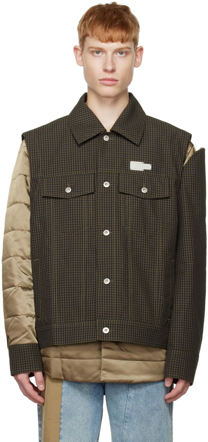 Takki Feng Chen Wang Feng Chen Wang Layered Jacket Ruskea | FMF14JK22