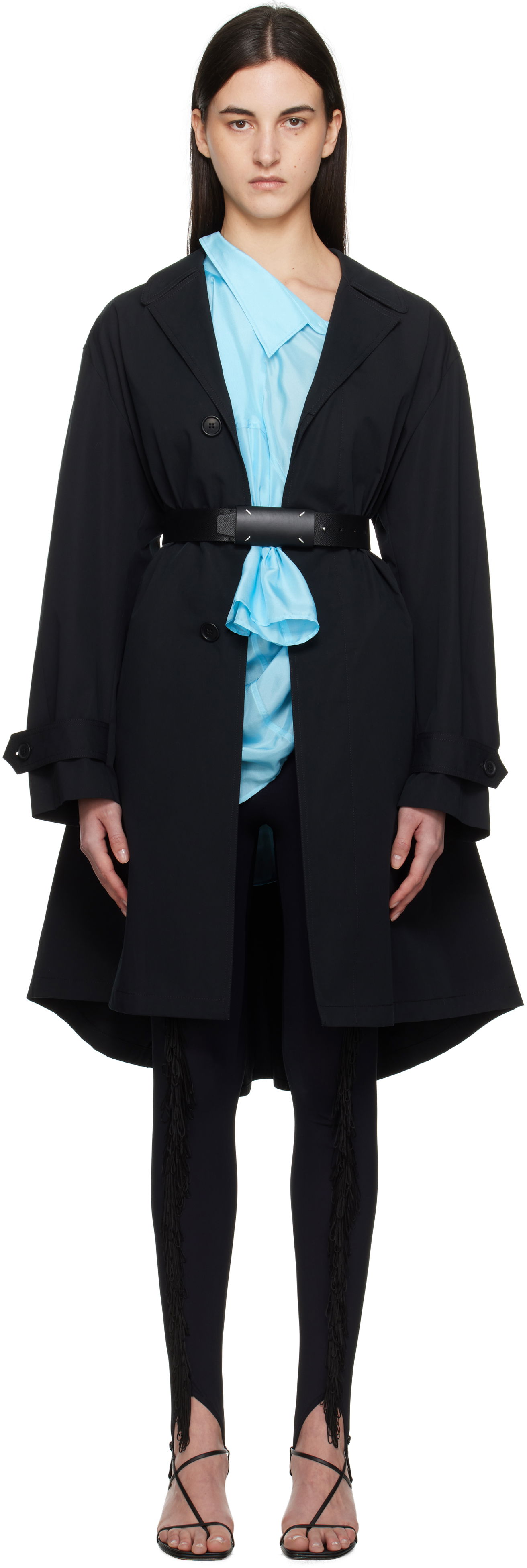 Trenssitakki Maison Margiela MM6 Maison Margiela Spliced Trench Coat Musta | S52AH0078 S78537, 0
