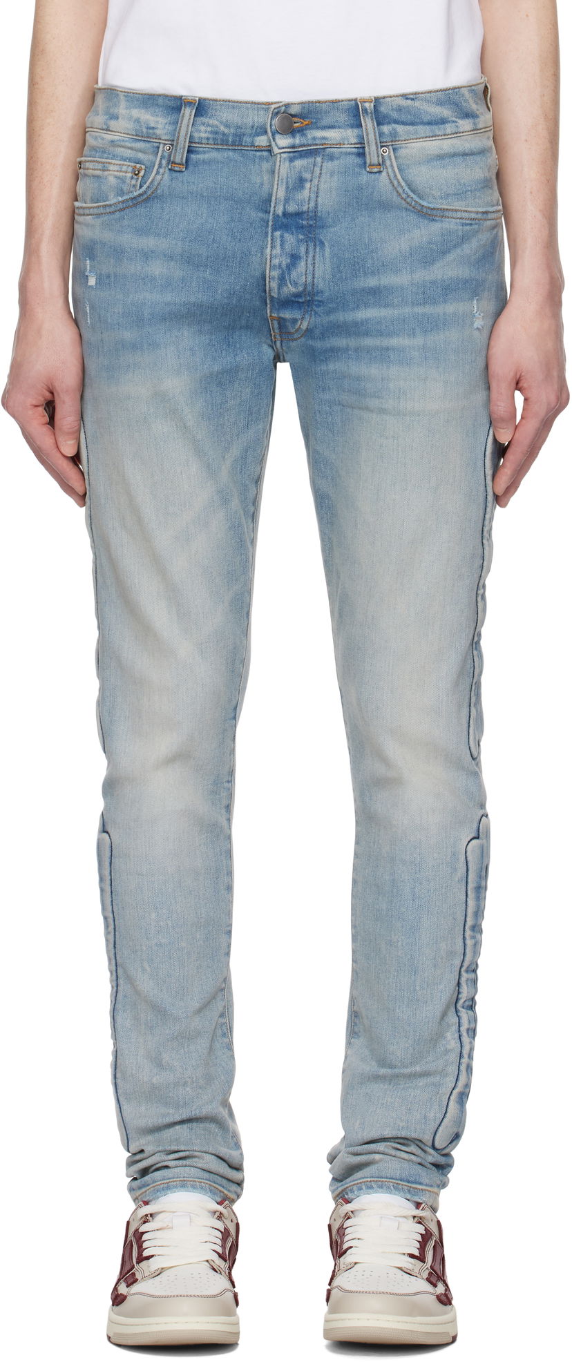 Jeans AMIRI AMIRI 3D Bones Skinny Jeans Sininen | AMDNSY1132
