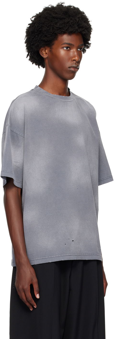 T-paita We11done We11done Distressed T-Shirt Harmaa | WD-TT2-24-742-U-CH, 1