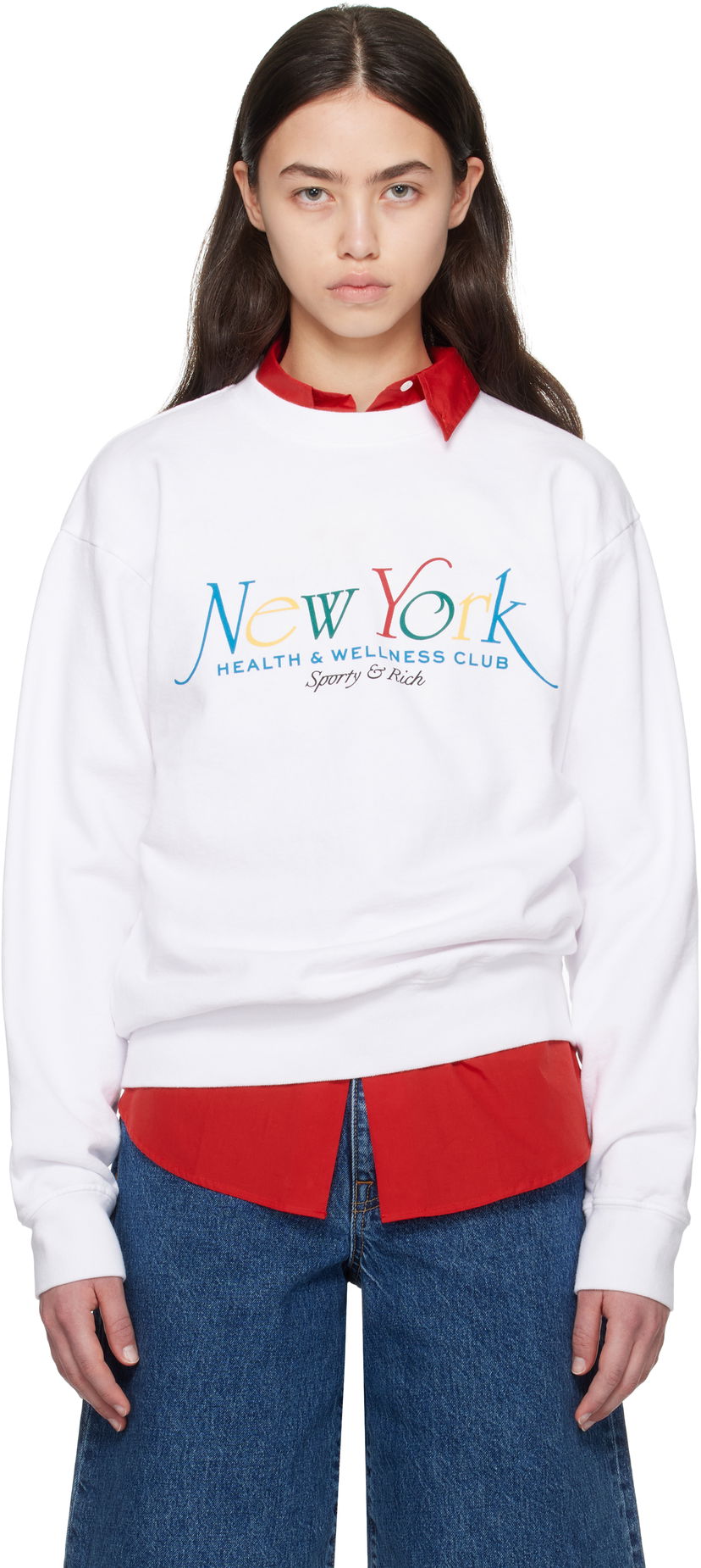 Villapaita Sporty & Rich Sporty & Rich NY 94 Crewneck Sweatshirt Valkoinen | ST071622034WH57