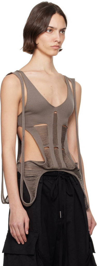 Tankkitoppi Rick Owens Rick Owens Hollywood Tanja Long Tank Top Harmaa | RO01E7644 KGRIDM, 1