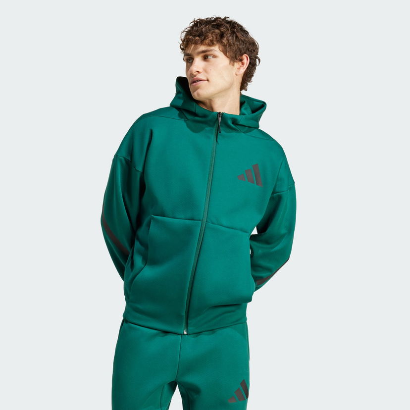 Huppari adidas Performance Z.N.E. Full-Zip Hooded Vihreä | JF6539