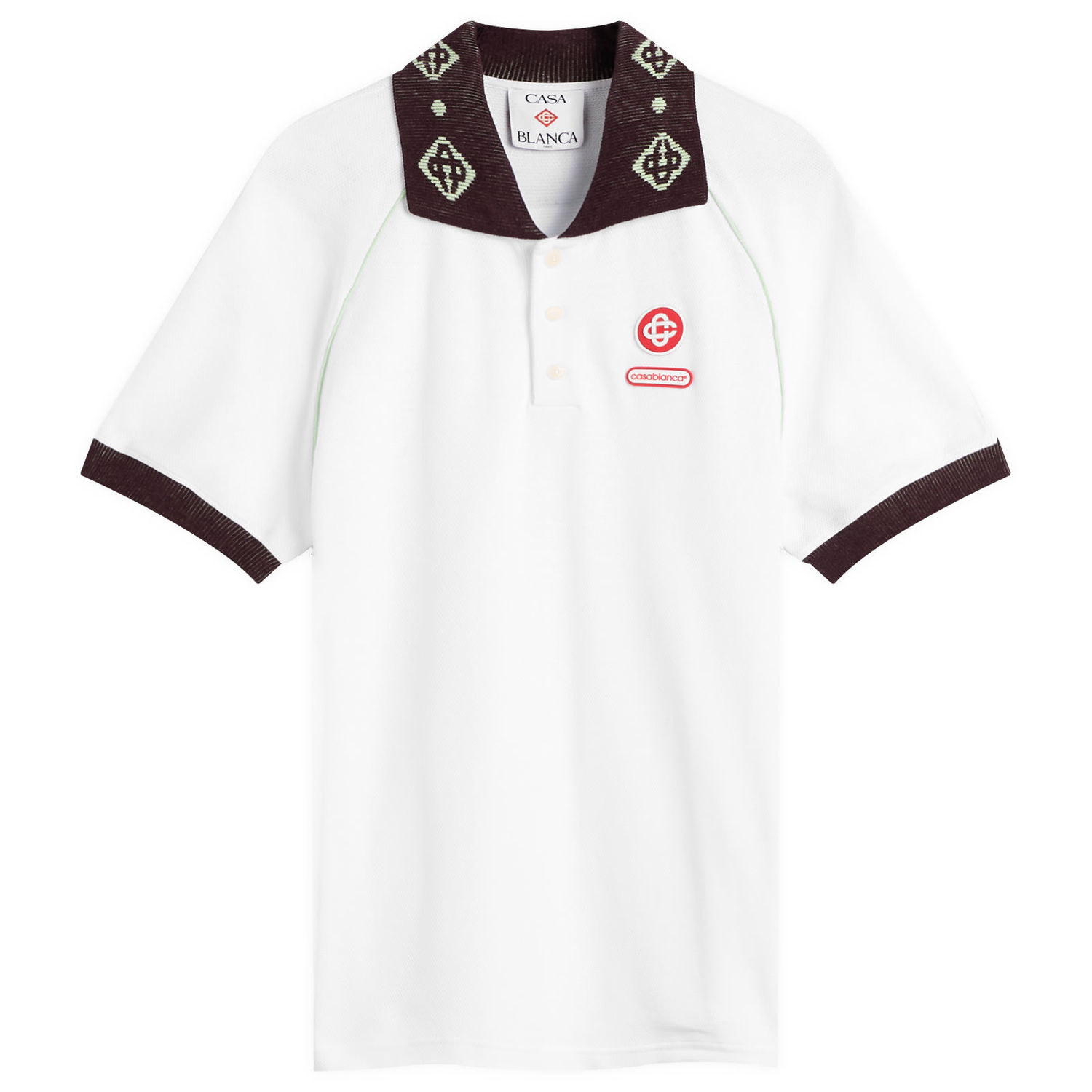 Poolopaita Casablanca Textured Pique Chenille Collar Raglan Polo Monivärinen | M-AW25-JTP-435-01, 1