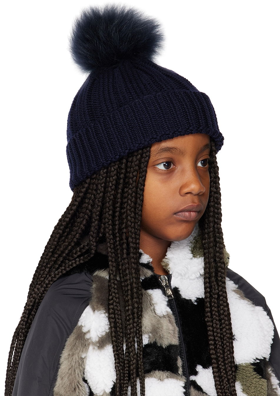 Pipo WOOLRICH Woolrich Kids Pom Pom Beanie Tummansininen | CFWKAC0145FRUF0428, 1