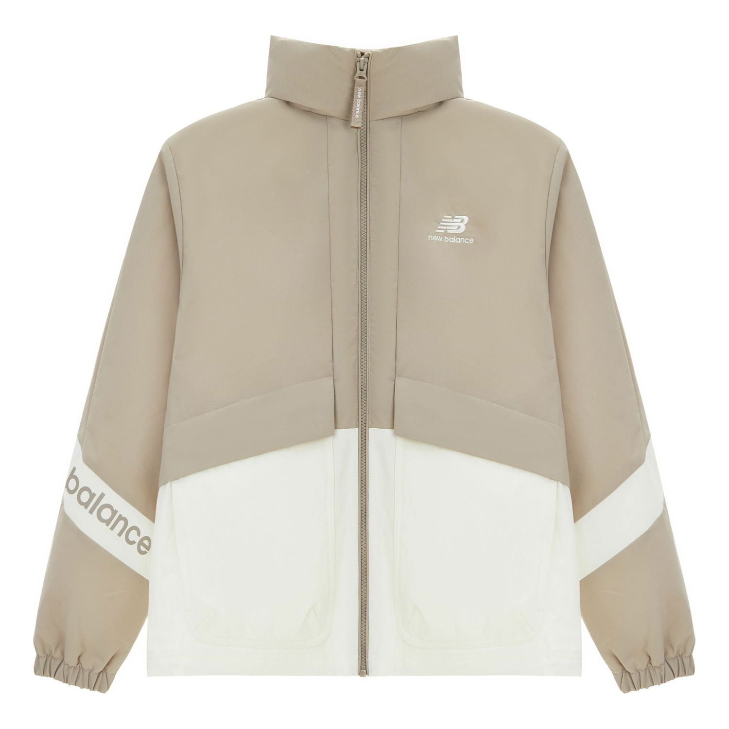 Tuulitakki New Balance Lifestyle Colorblock Woven Jacket Beige | 5AD12103-LBE, 0