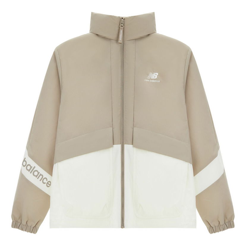 Tuulitakki New Balance Lifestyle Colorblock Woven Jacket Beige | 5AD12103-LBE