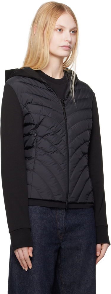 Huppari Moncler Moncler Zip Up Hooded Down Cardigan Musta | K10938G00020809KZ, 1