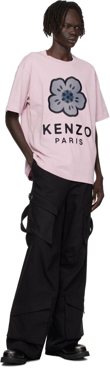 T-paita KENZO Kenzo Paris 'Boke Flower' Embroidered Oversized T-Shirt Vaaleanpunainen | FF65TS4574SI, 3