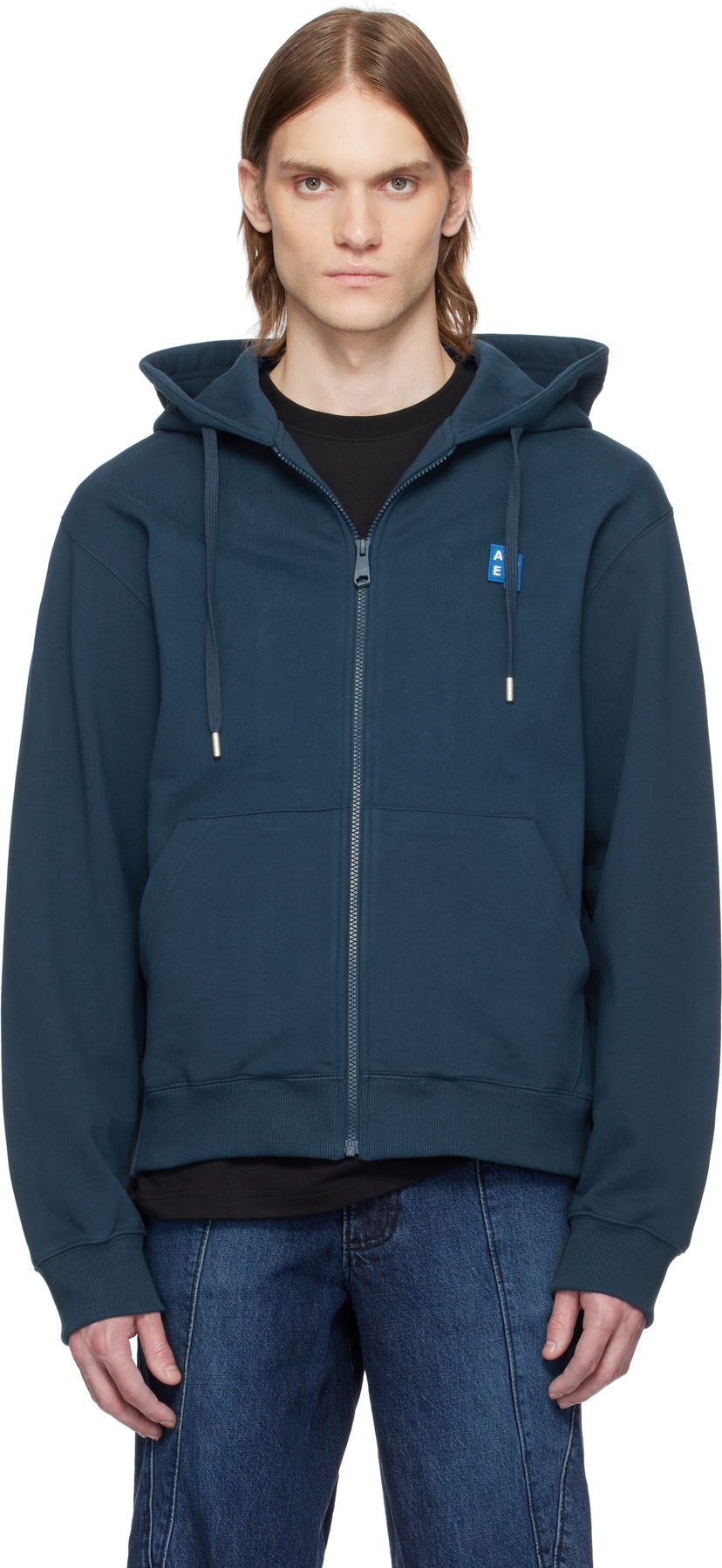 Huppari ADER ERROR ADER error TRS Tag 01 Zip-Up Hoodie Tummansininen | BO42FYHD0401NV