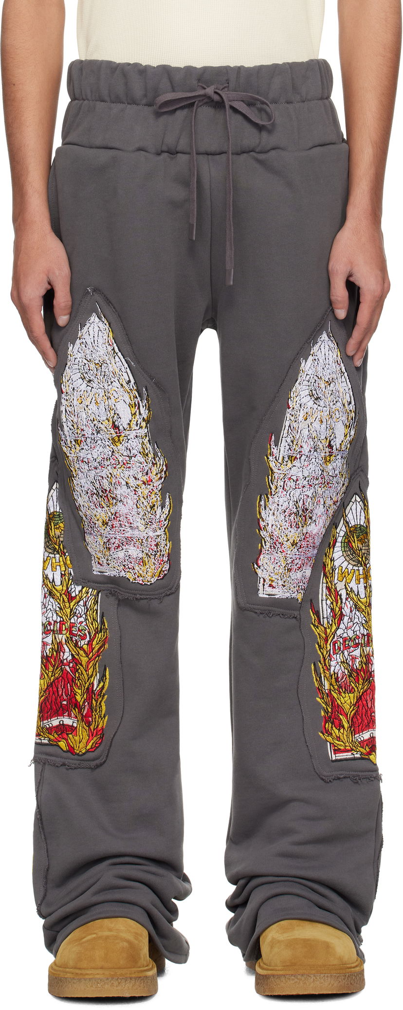 Verryttelyhousut Who Decides War Who Decides War Triple Flame Glass Sweatpants Harmaa | 1121110021SS25