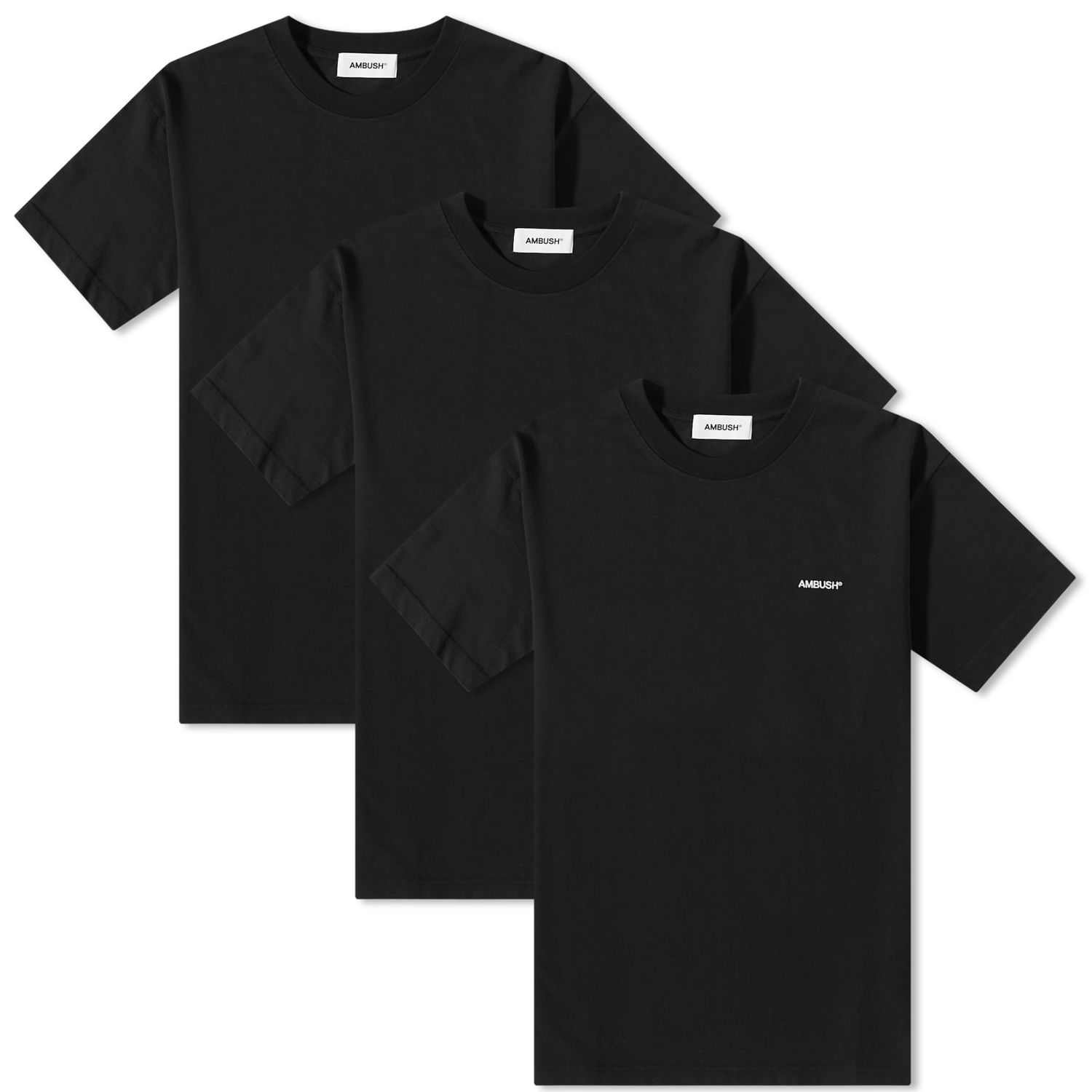 T-paita Ambush 3 Pack Logo Tee Musta | BMAA035S23JER0021000, 0