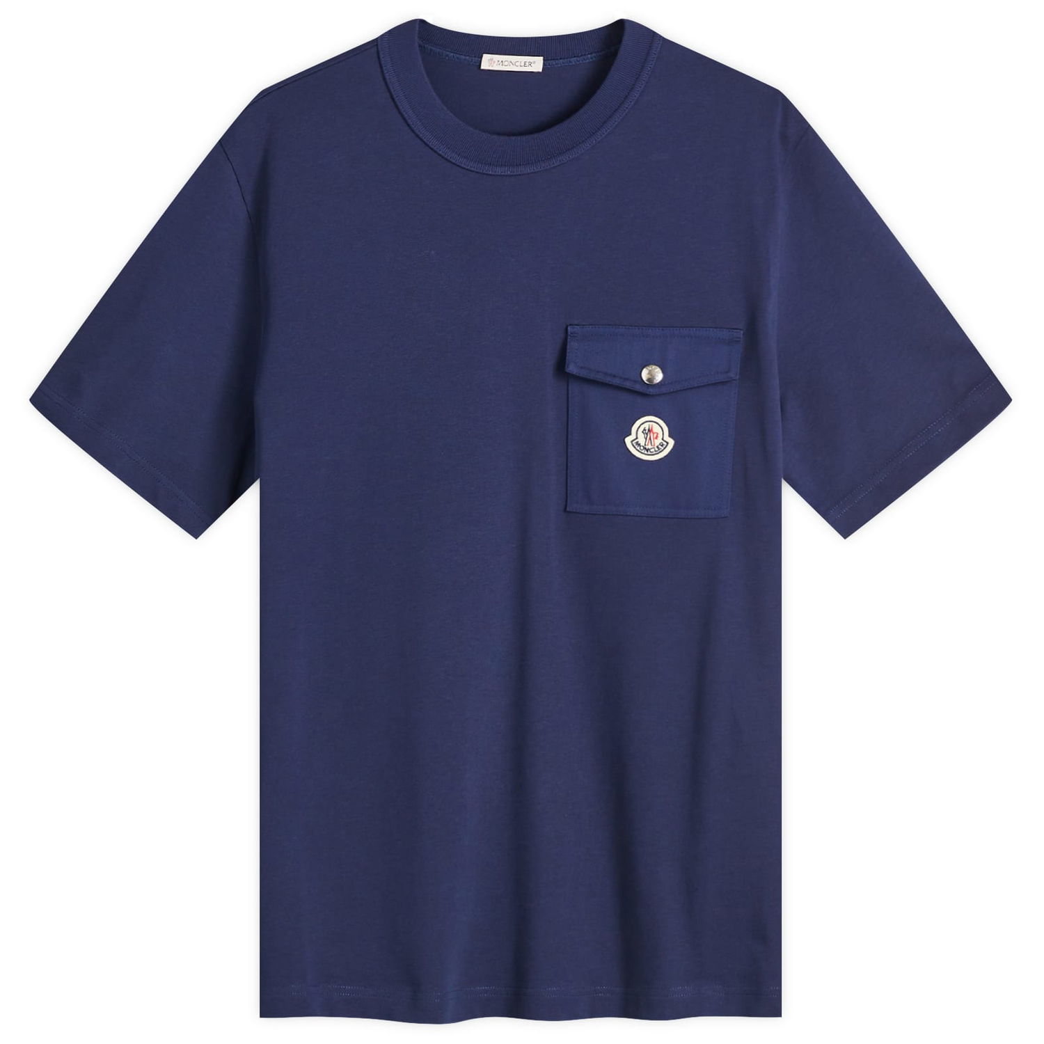 T-paita Moncler Moncler Heavy Cotton Pocket Tee, Size Small Tummansininen | 8C000-32-89AVF-7A9, 0