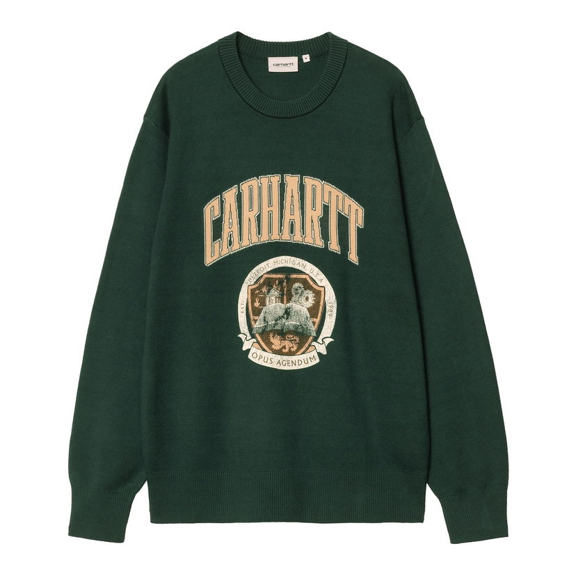 Villapaita Carhartt WIP Carhartt WIP Library College Sweater Vihreä | I034521_9