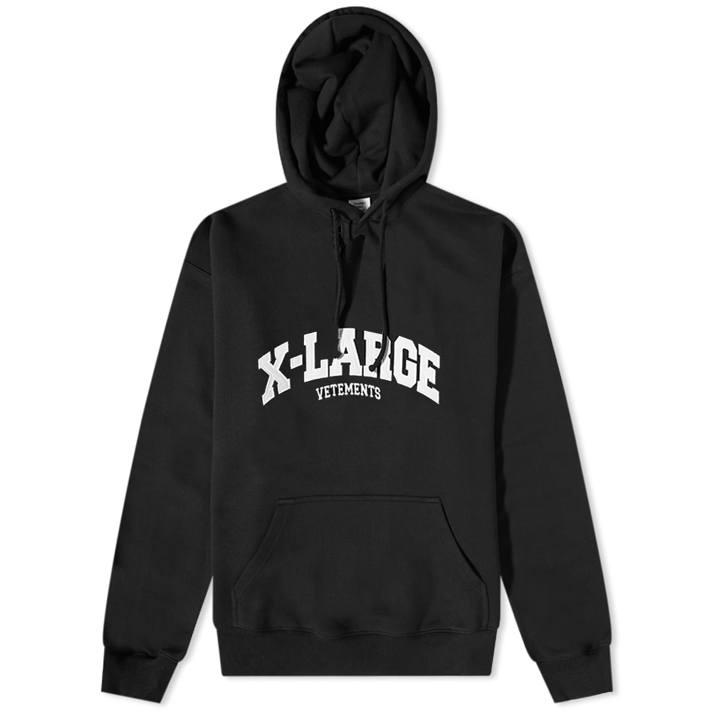 Huppari VETEMENTS X-Large Logo Popover Hoody Musta | UE63HD660B, 0