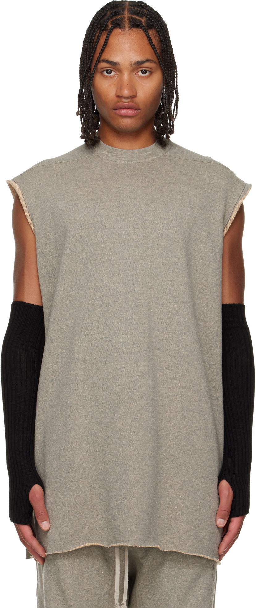 T-paita Rick Owens Rick Owens DRKSHDW Concordians Sleeveless Tarp T-shirt Harmaa | DU02E7158 FGM