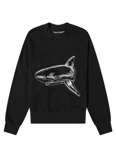 Huppari Palm Angels Split Shark Crew Sweat Musta | PMBA026S23FLE0061003