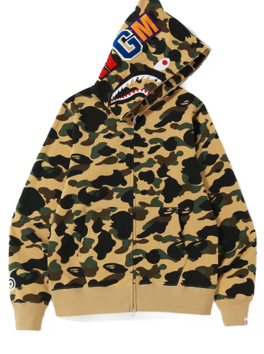 Huppari BAPE 1st Camo Shark Full Zip Hoodie Hoodie Keltainen | 1I20-115-004
