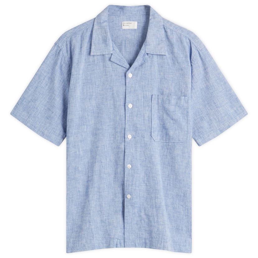 Paita Universal Works Universal Works Linen Road Shirt, Size Medium Sininen | 32604-BLU