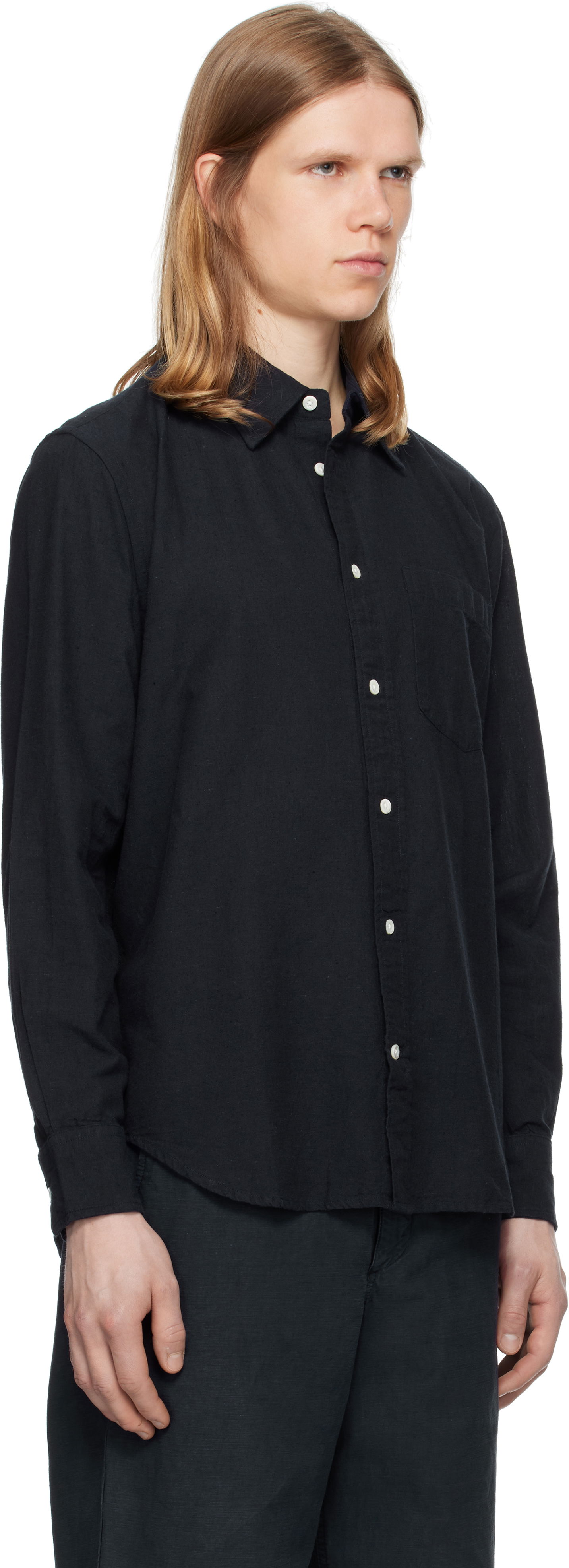 Paita NORSE PROJECTS Norse Projects Algot Relaxed Cotton Linen Shirt Musta | N40-0832, 1