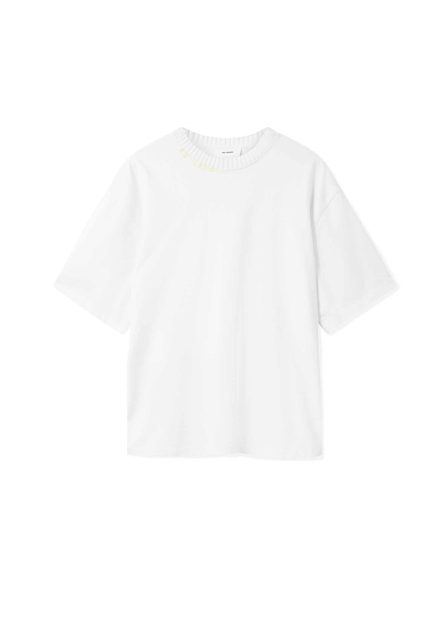 T-paita AXEL ARIGATO Apex Ribbed T-Shirt Valkoinen | A3319002, 0
