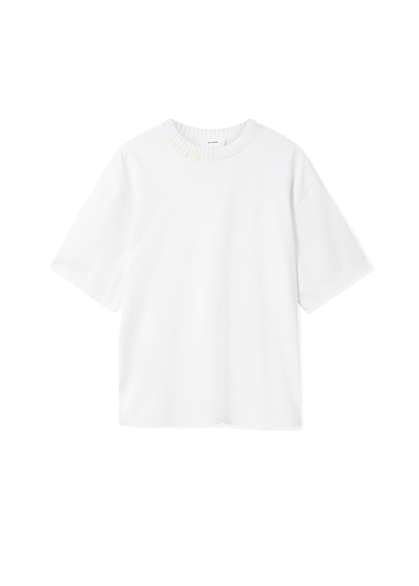 T-paita AXEL ARIGATO Apex Ribbed T-Shirt Valkoinen | A3319002