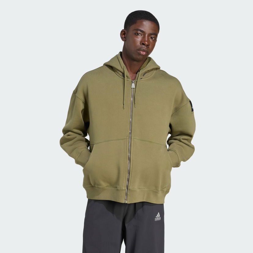 Huppari adidas Performance EQT Fleece Full-Zip Hoodie Vihreä | JX1572