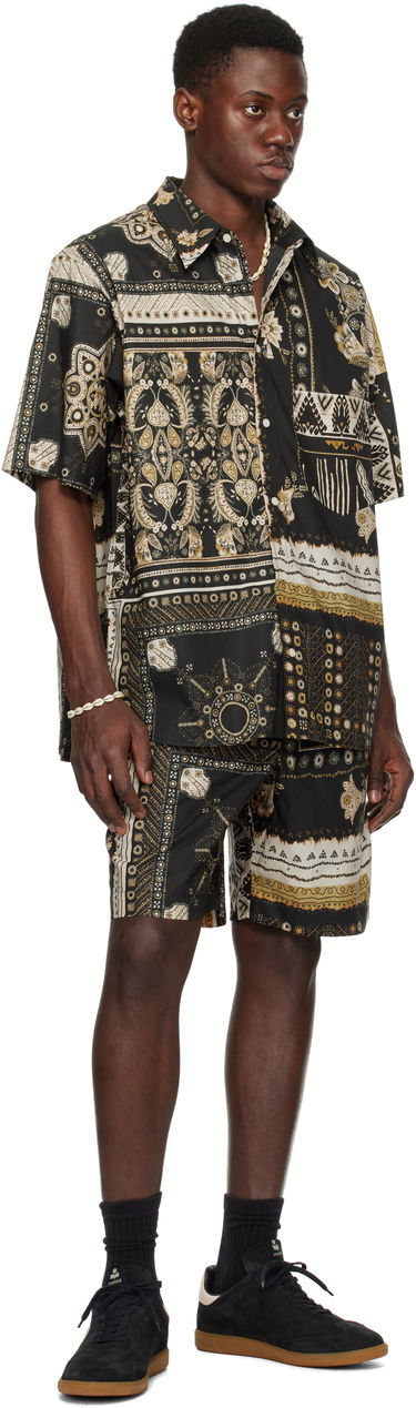 Paita ISABEL MARANT Isabel Marant Garlonn Patchwork Print Shirt Musta | 25PCH0216HA-C1I09H, 3