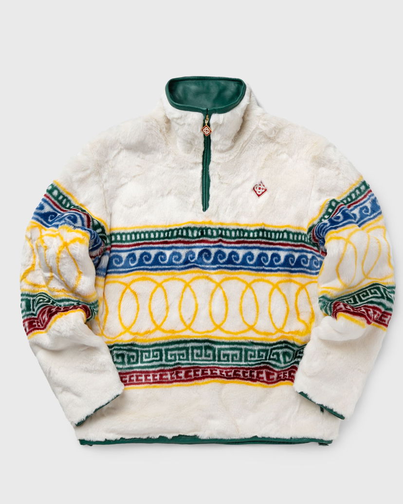Takki Casablanca JACQUARD FAUX FUR PULLOVER JACKET Keltainen | MF24-OT-123-01