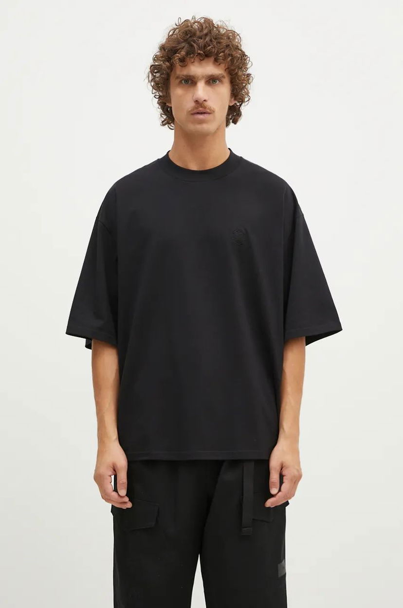 T-paita 1017 ALYX 9SM Oversized Crewneck Tee with Application Musta | AAMTS0486FA01