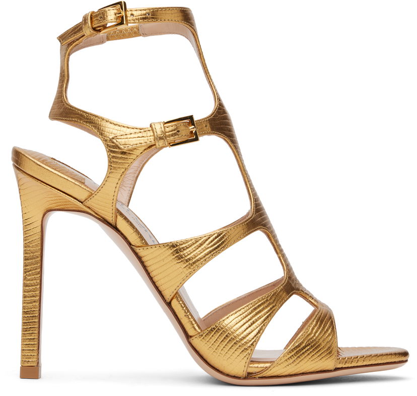 Kengänhoito Tom Ford TOM FORD Paradis Heeled Sandals Metallinen | W3613-LCL232G