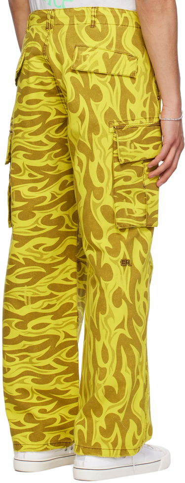 Cargo housut ERL ERL Cargo Pants with Print Keltainen | ERL08P007, 2